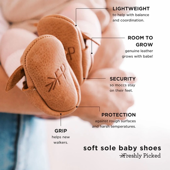 Freshly Picked Moccasin Baby Shoe in Brown size 1 - Picture 9 of 9